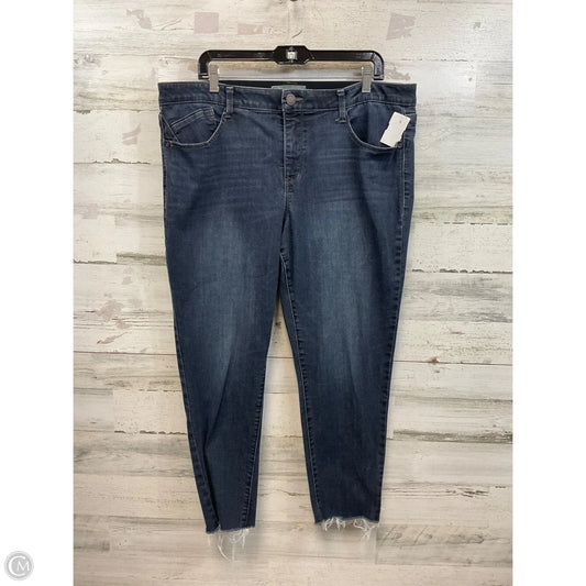 Jeans Cropped By Wit & Wisdom In Blue Denim, Size: 18