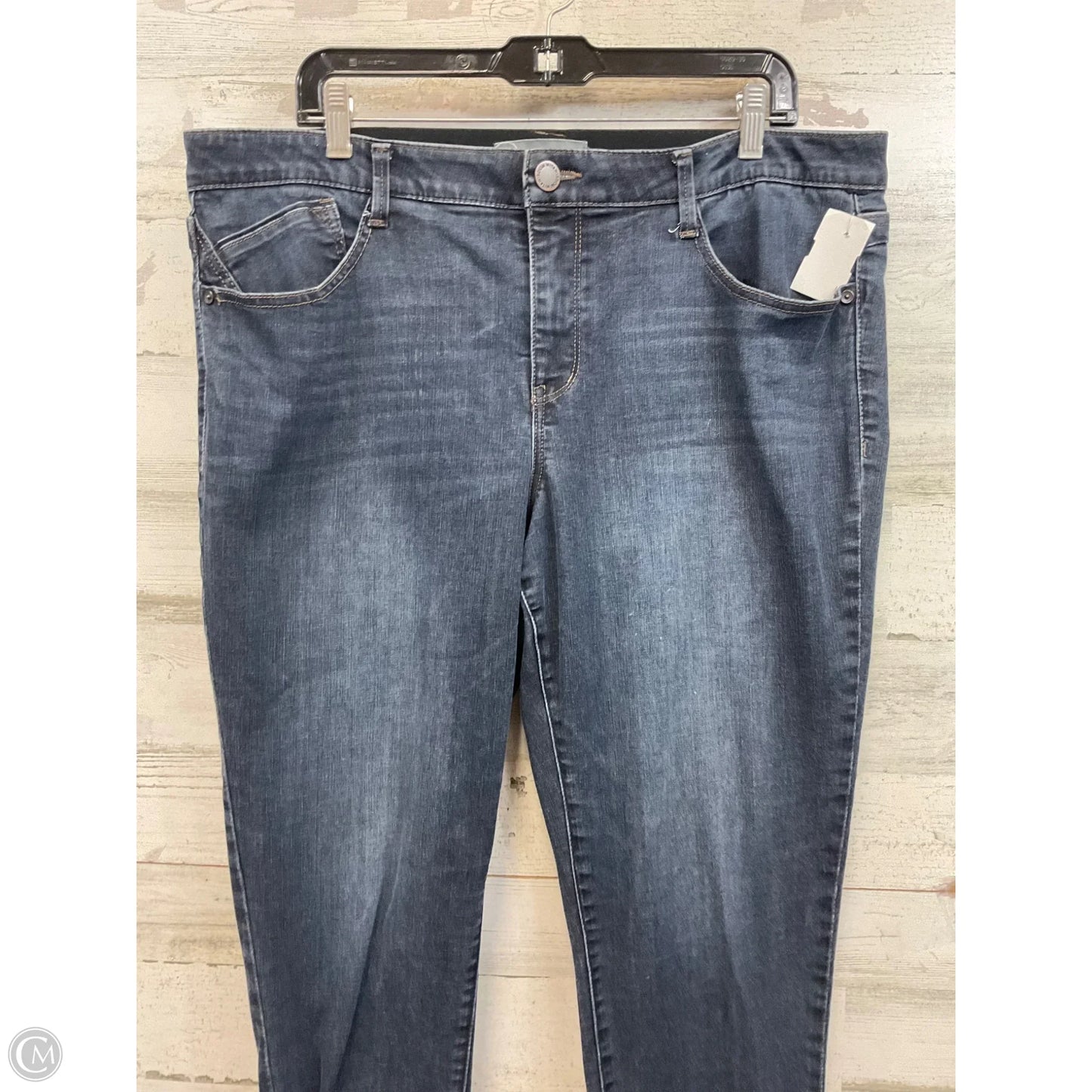 Jeans Cropped By Wit & Wisdom In Blue Denim, Size: 18