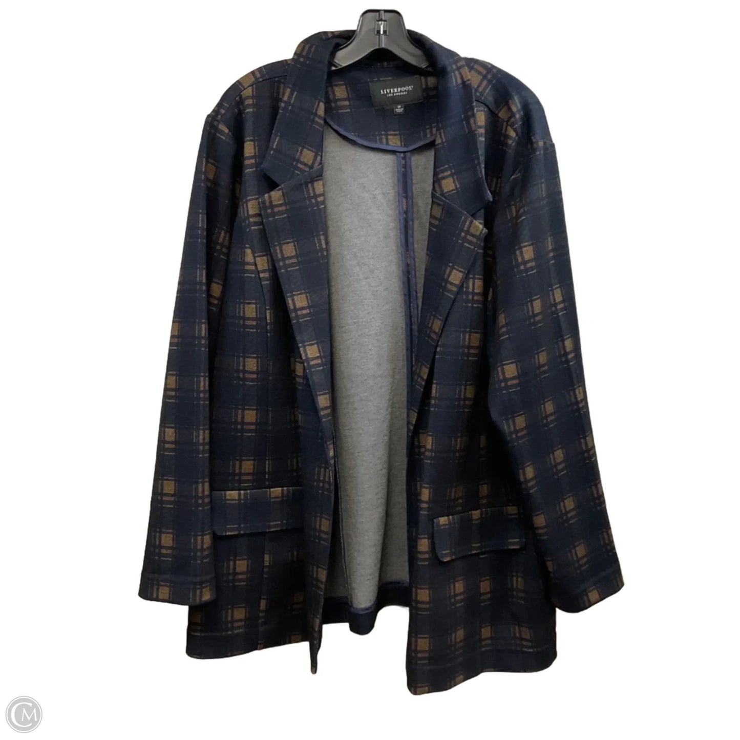 Blazer By Liverpool In Blue & Brown, Size: 3x