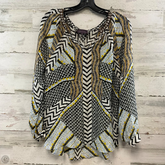 Top Long Sleeve By Hale Bob In Black & White, Size: M