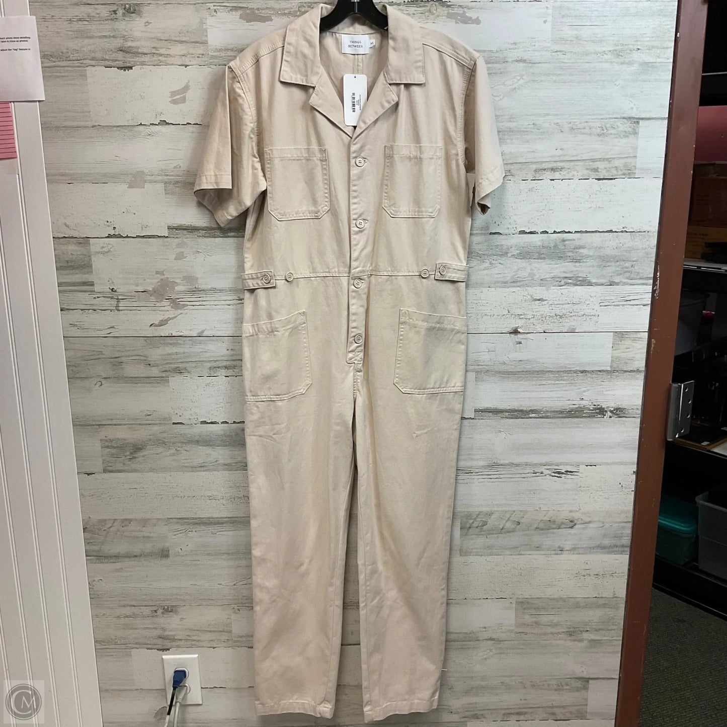 Jumpsuit By Things Between In Cream, Size: M