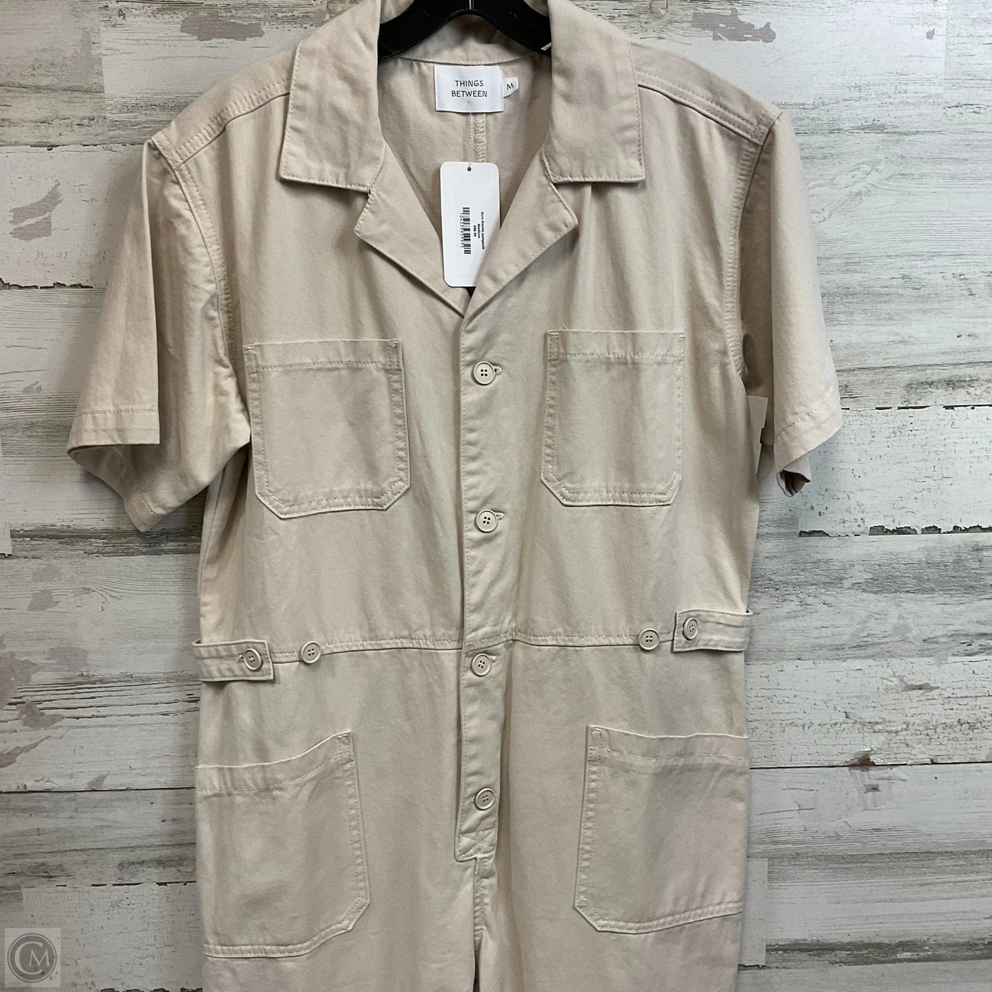 Jumpsuit By Things Between In Cream, Size: M