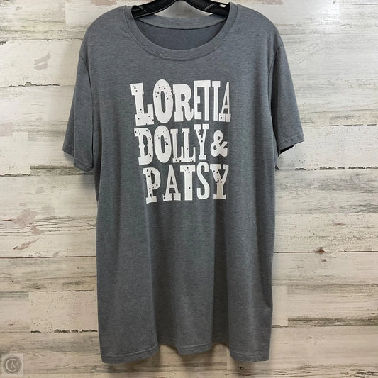 Top Short Sleeve Basic By Clothes Mentor In Grey, Size: 2x