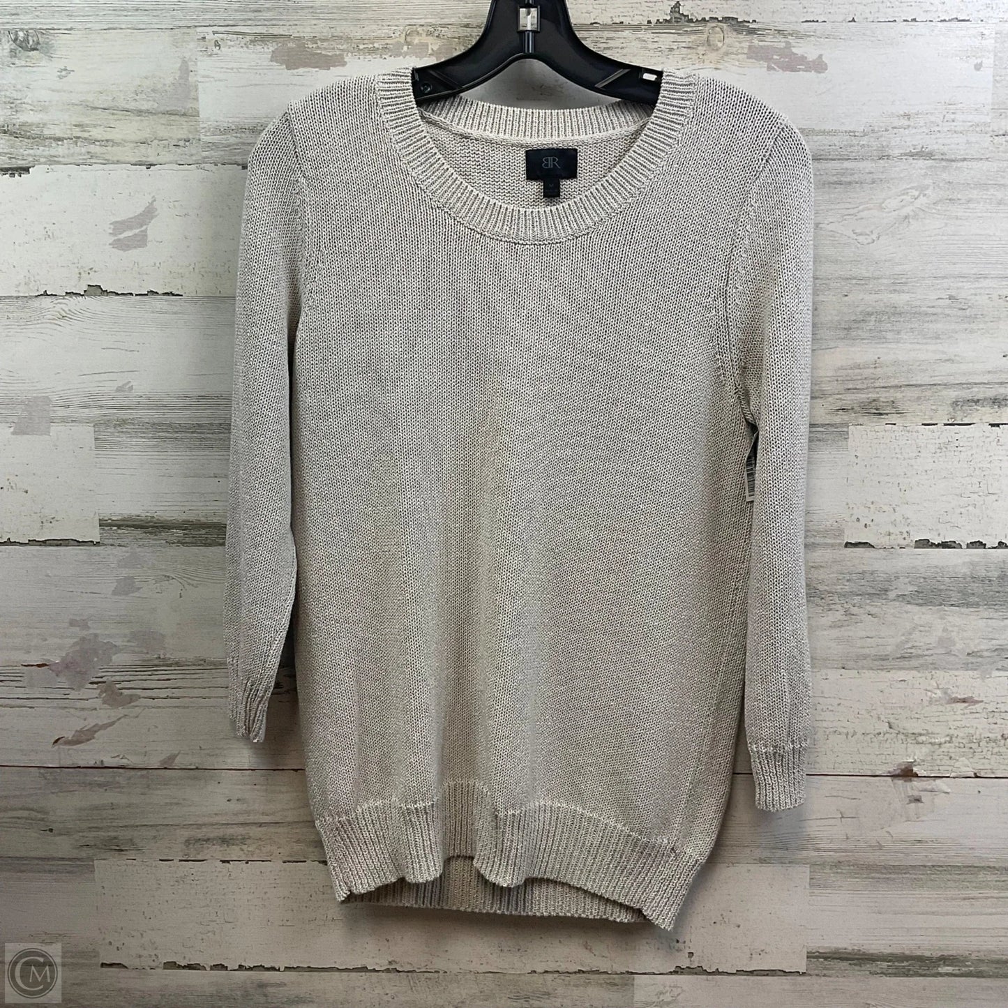 Top Long Sleeve By Banana Republic In Grey, Size: M