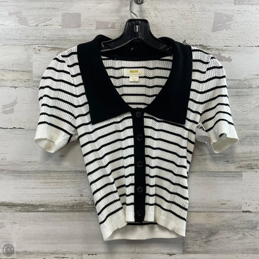 Top Short Sleeve By Maeve In Black & White, Size: Xs
