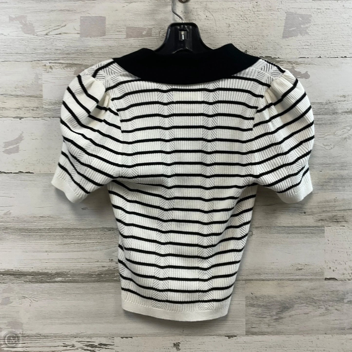 Top Short Sleeve By Maeve In Black & White, Size: Xs