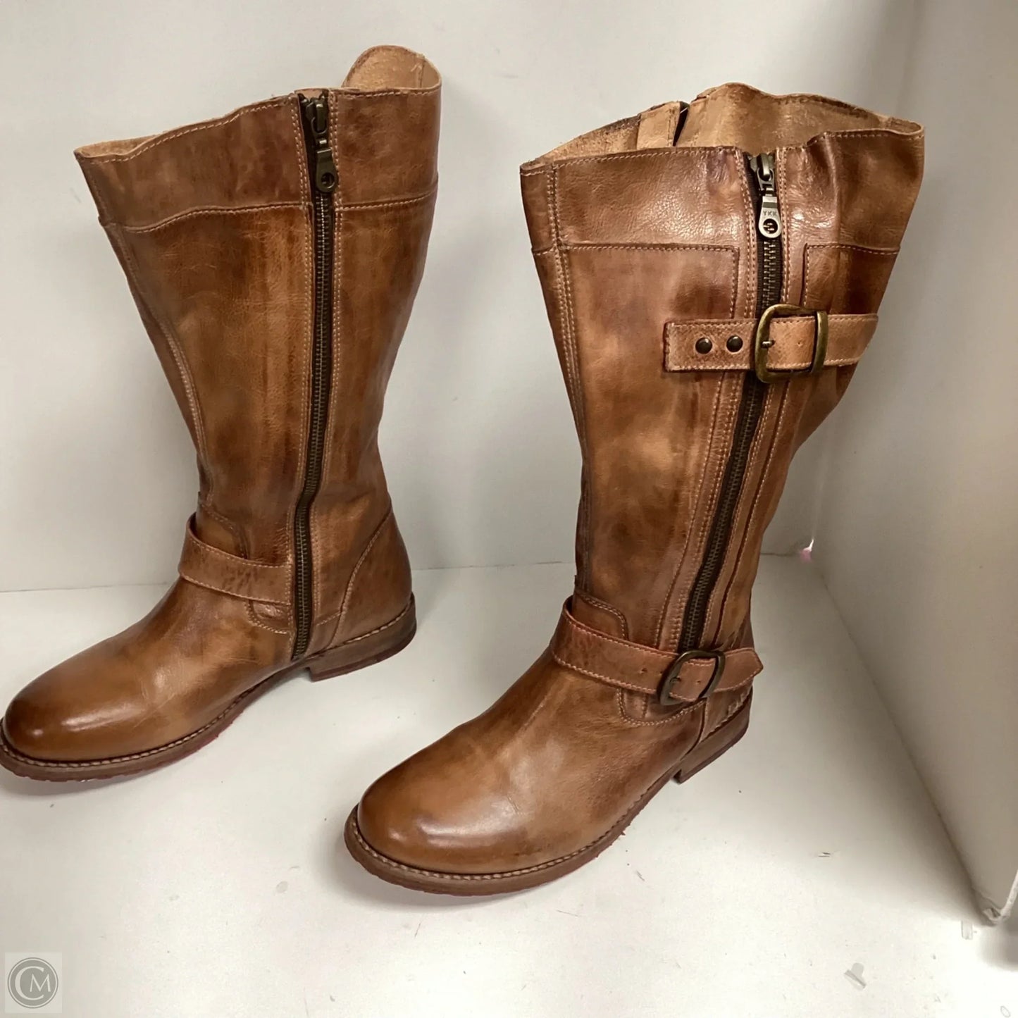Boots Mid-calf Flats By Bed Stu In Brown, Size: 7.5