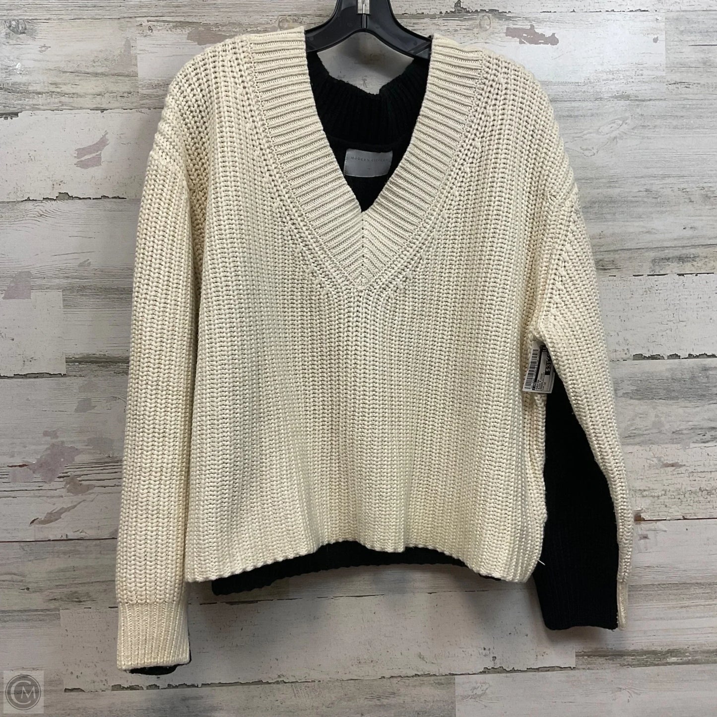 Sweater By Modern Citizen In Black & Cream, Size: 1x