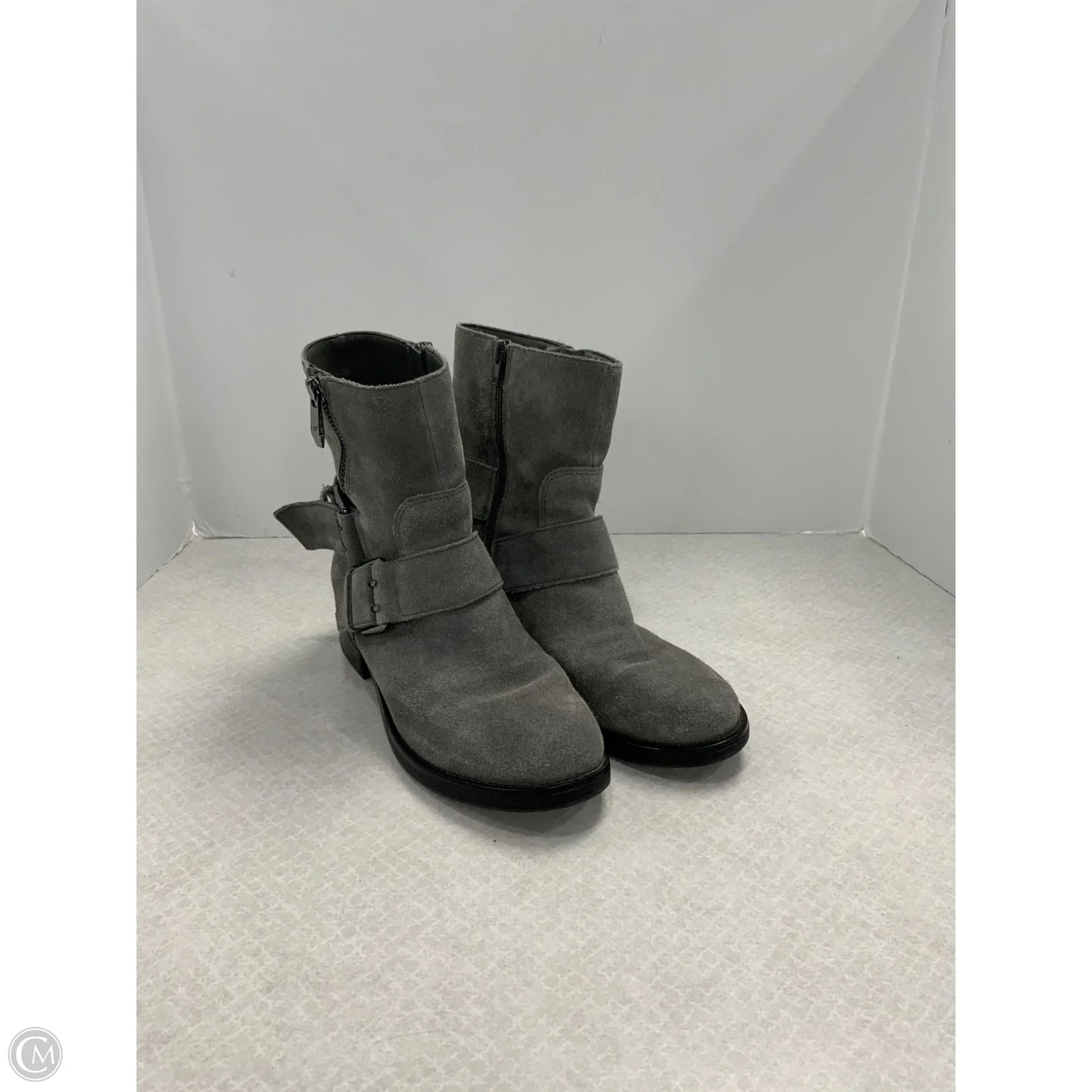 Boots Ankle Flats By Marc Fisher In Grey, Size: 9.5