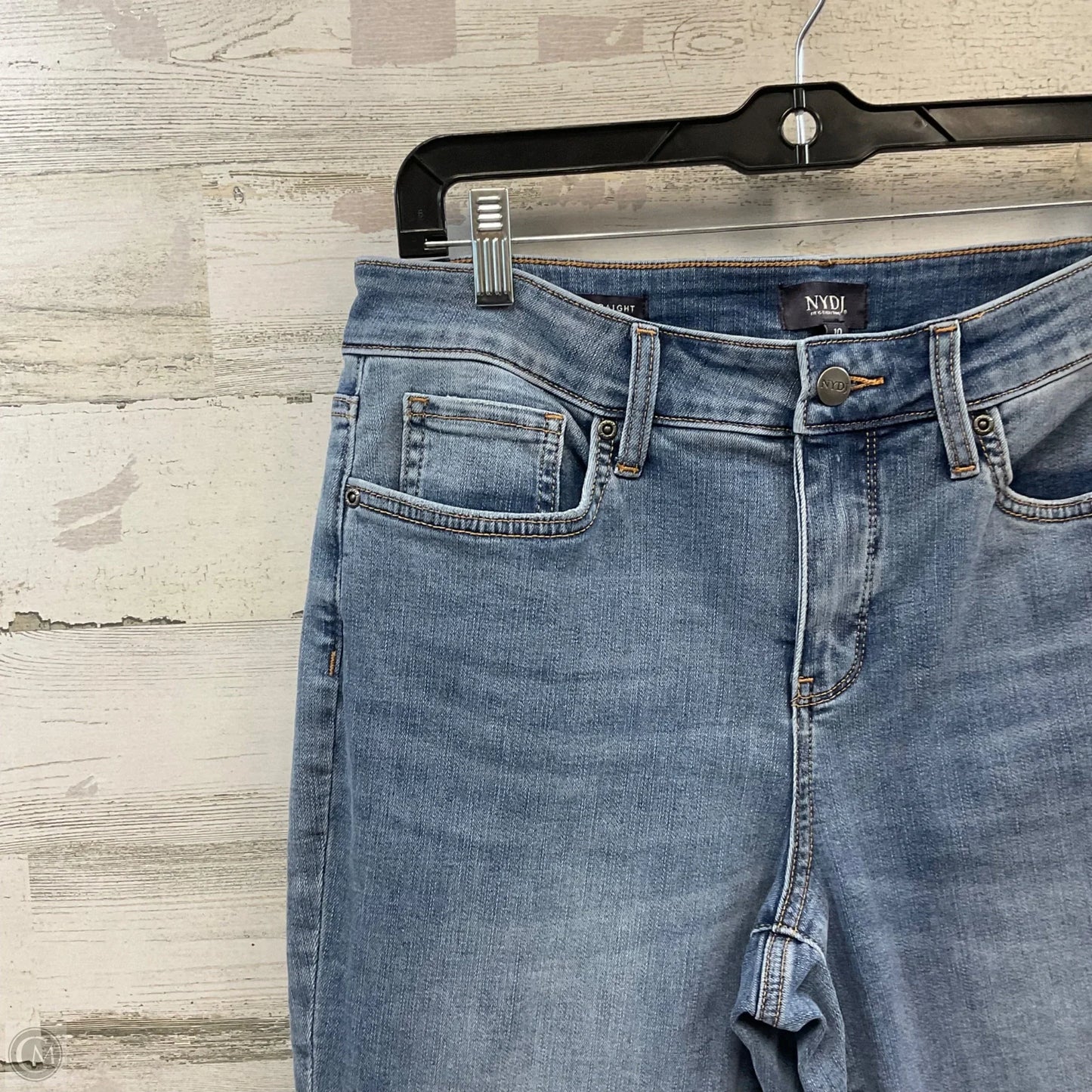 Jeans Straight By Not Your Daughters Jeans In Blue Denim, Size: 10