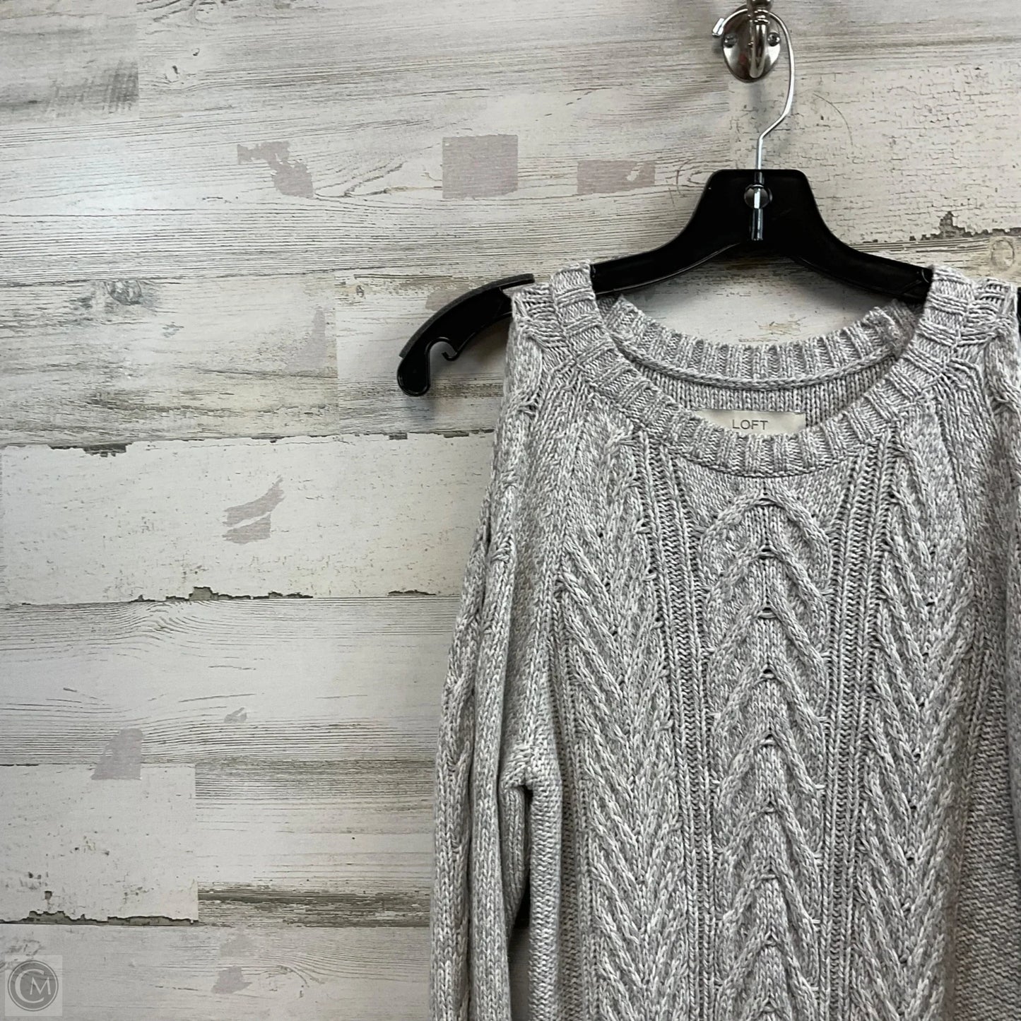 Dress Sweater By Loft In Grey, Size: M