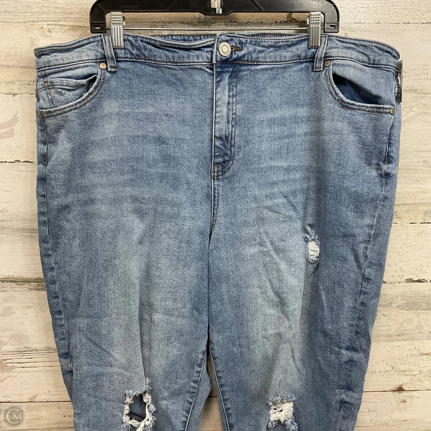 Jeans Cropped By Eloquii In Blue Denim, Size: 20