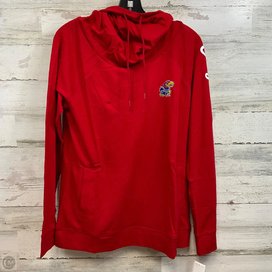 Athletic Top Long Sleeve Hoodie By Adidas In Red, Size: Xl