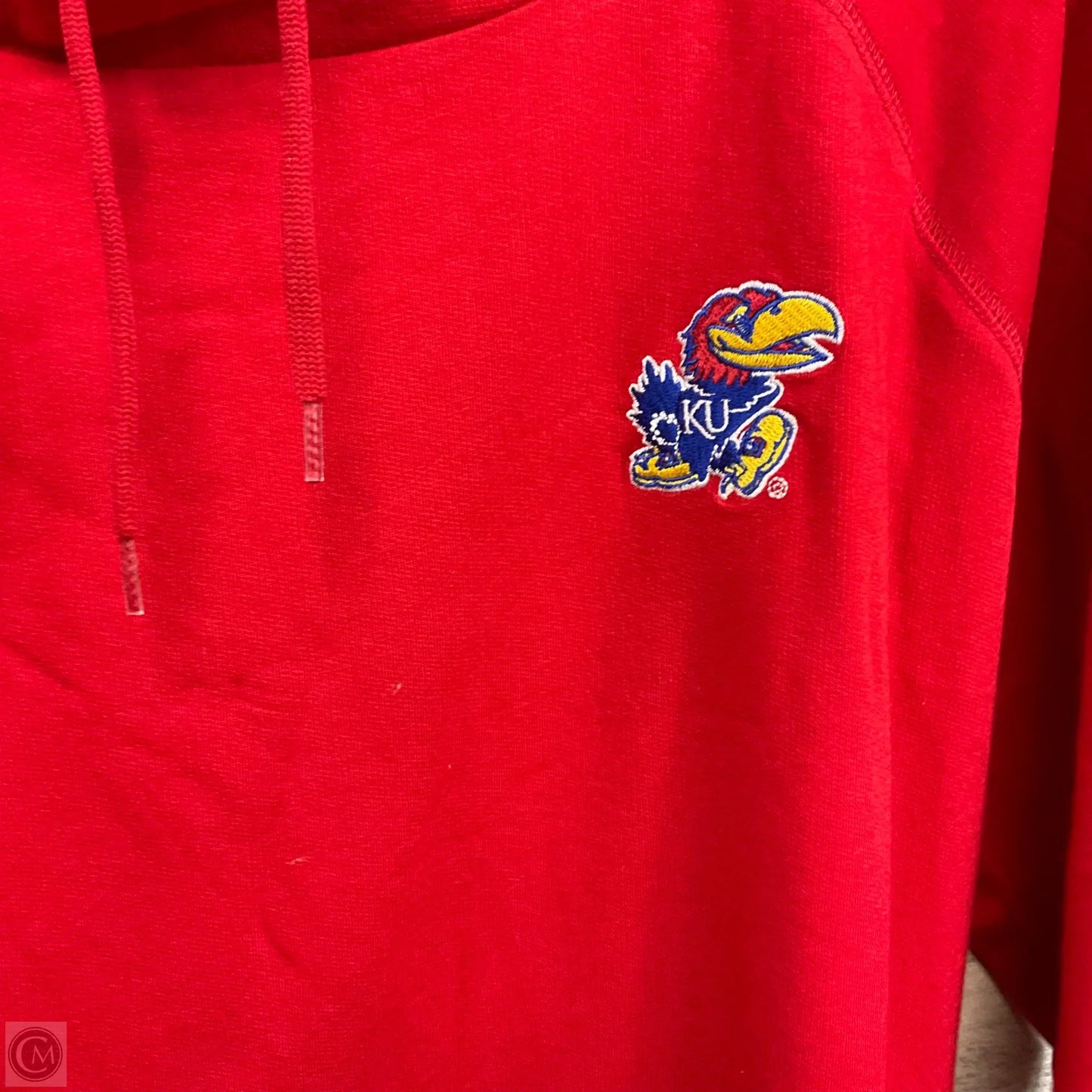 Athletic Top Long Sleeve Hoodie By Adidas In Red, Size: Xl