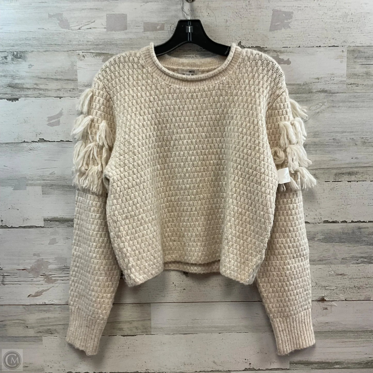 Sweater By Anthropologie In Ivory, Size: M