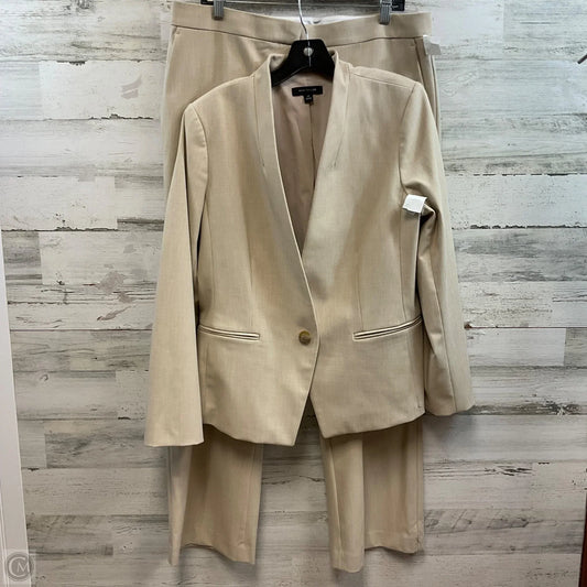 Pants Suit 2pc By Ann Taylor In Beige, Size: 16 petite