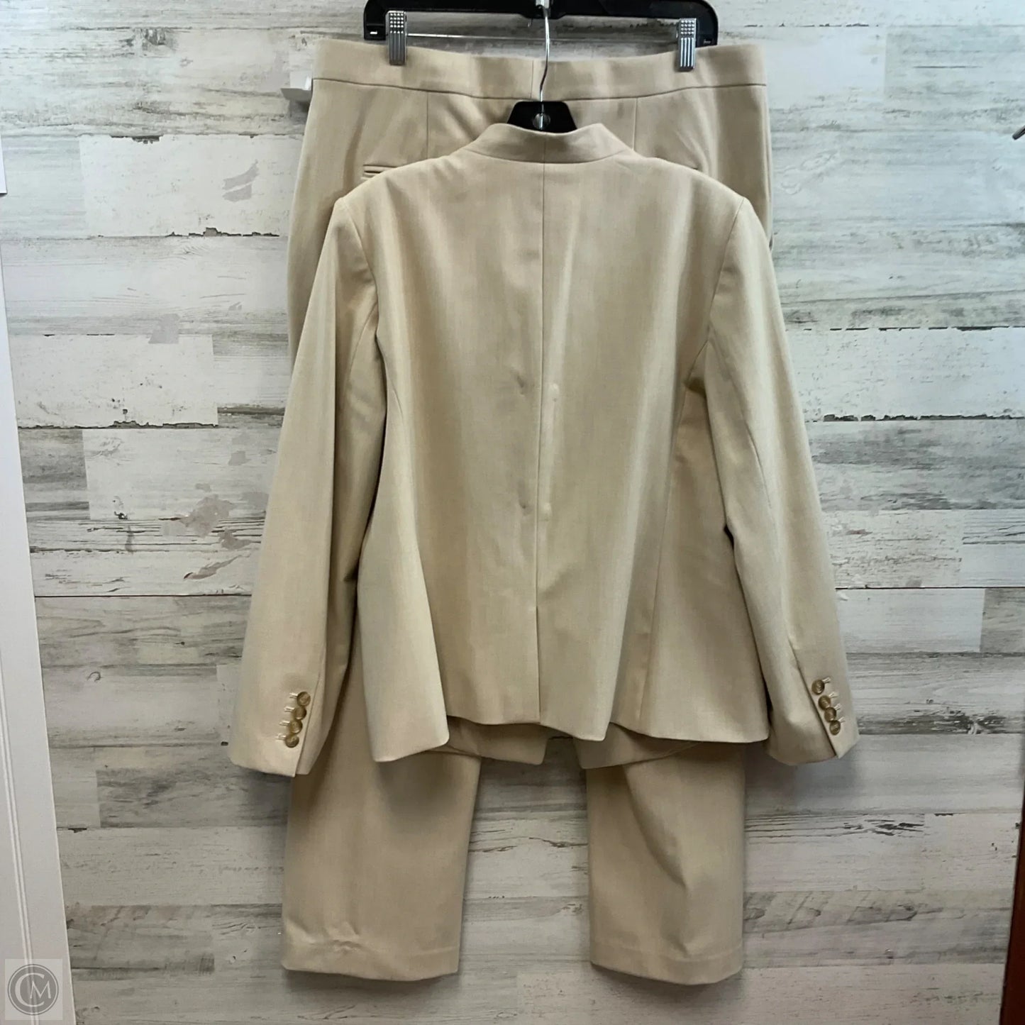 Pants Suit 2pc By Ann Taylor In Beige, Size: 16 petite
