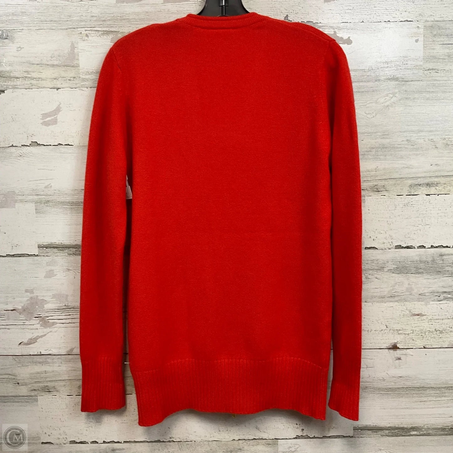 Sweater Cardigan Designer By Tory Burch In Orange, Size: M