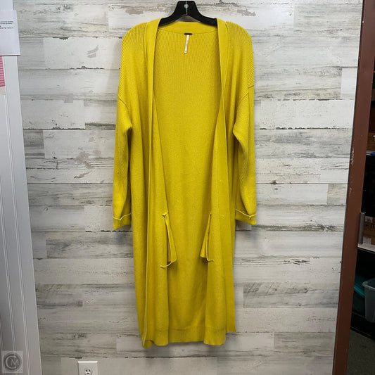 Sweater Cardigan By Free People In Yellow, Size: S