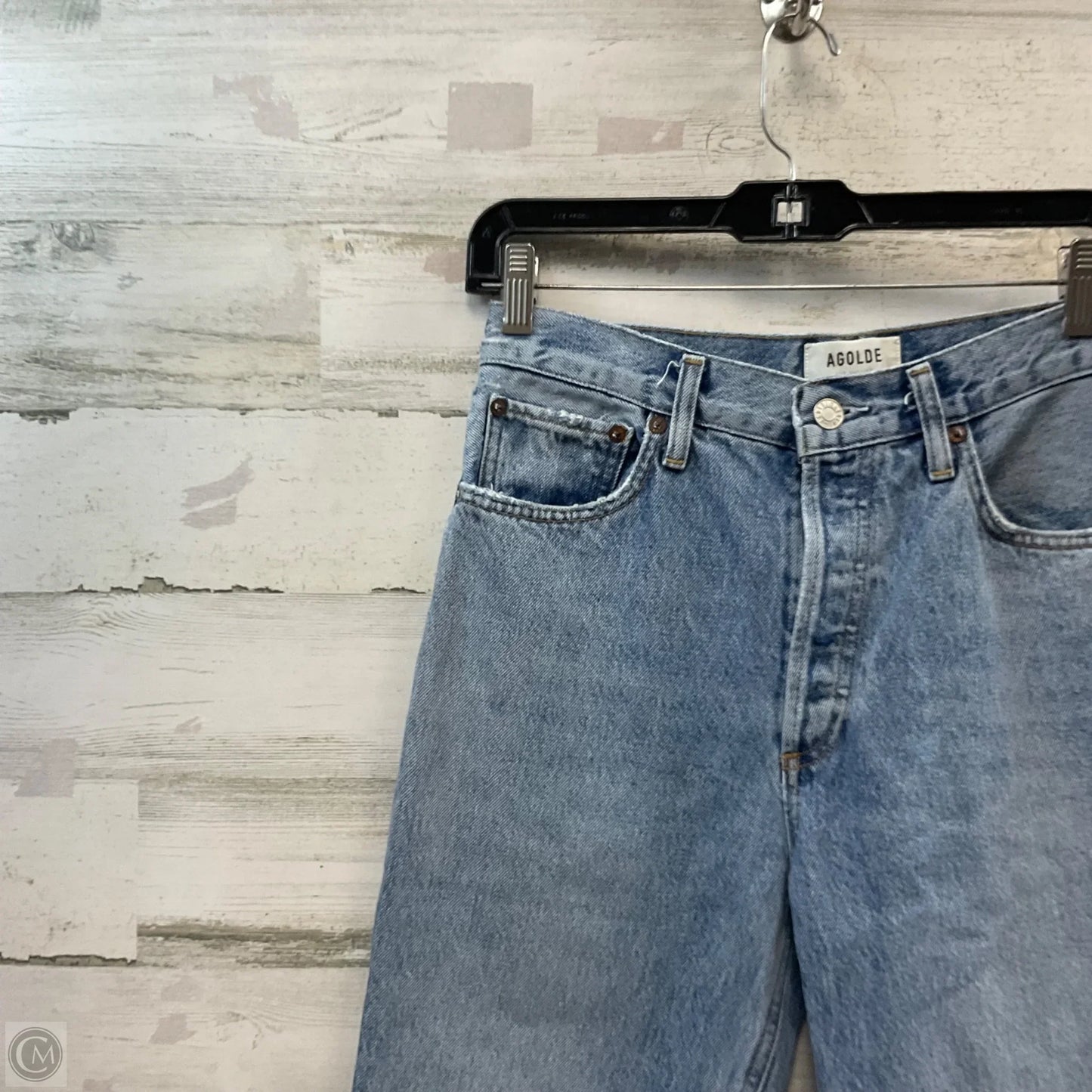 Jeans Straight By Agolde In Blue Denim, Size: 2