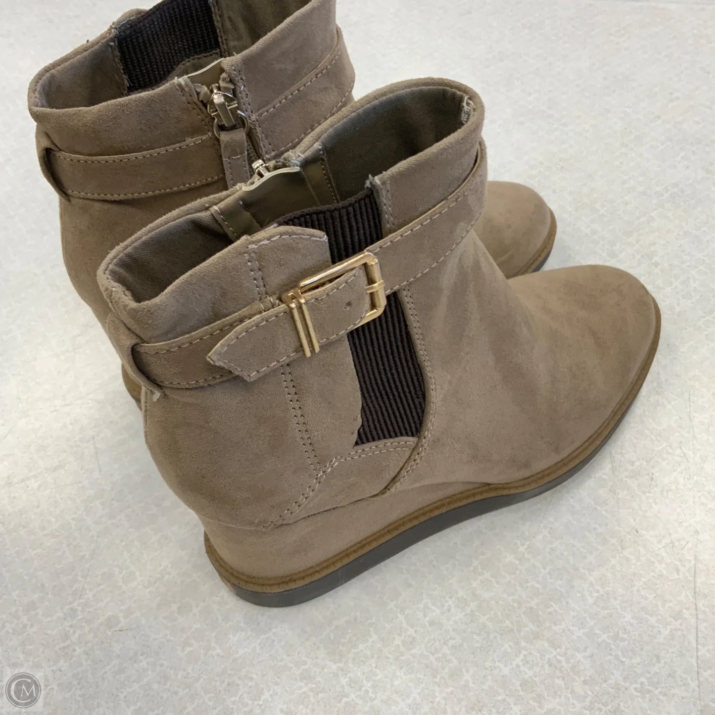 Boots Ankle Heels By Dr Scholls In Tan, Size: 9