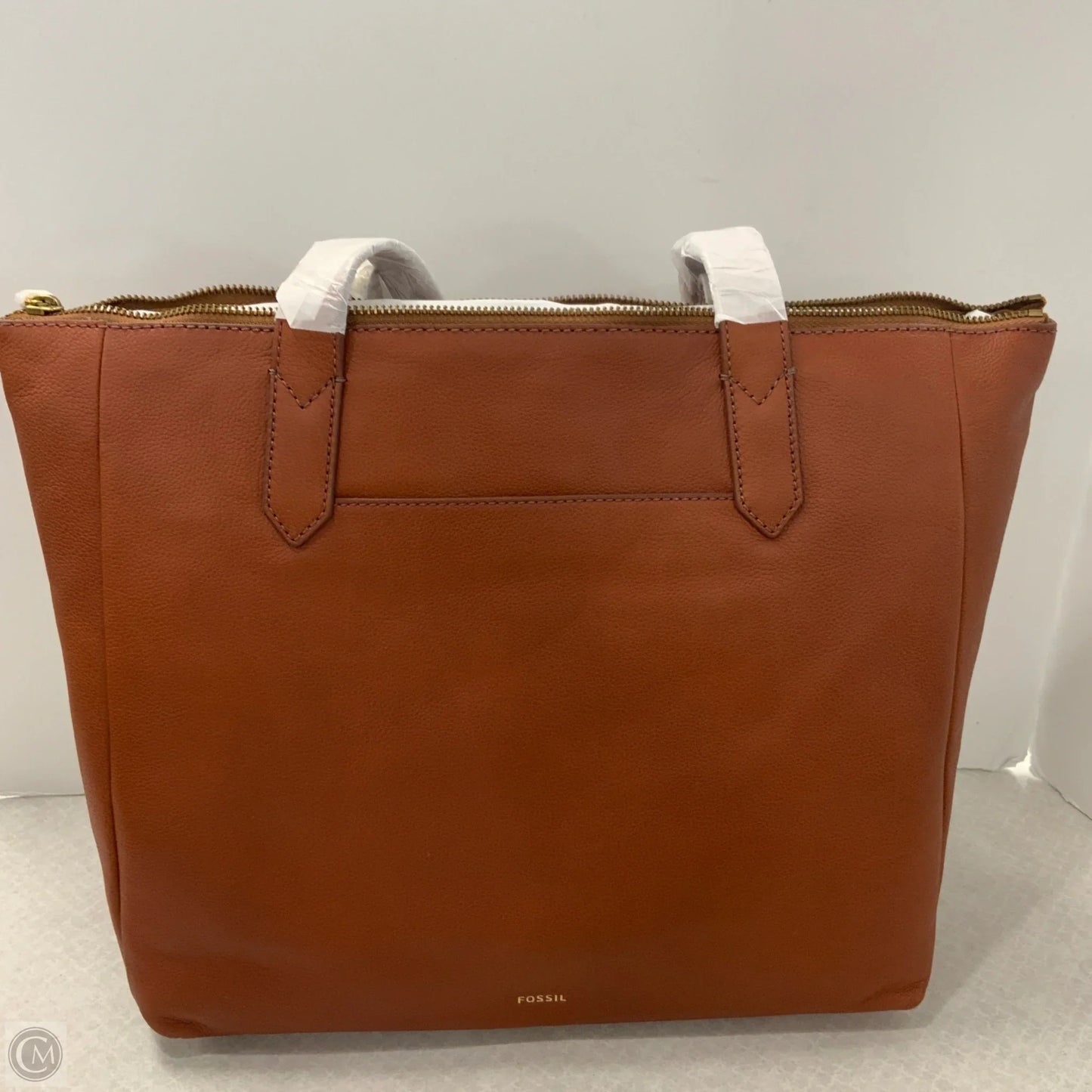 Handbag Leather By Fossil, Size: Large