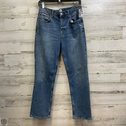 Jeans Straight By Agolde In Blue Denim, Size: 6