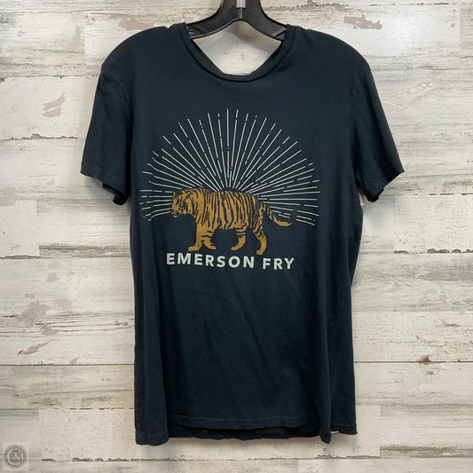 Top Short Sleeve By emerson fry In Black, Size: M