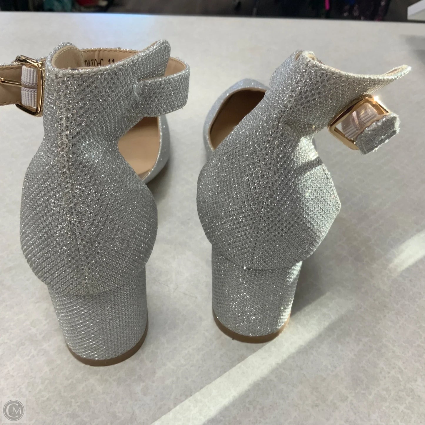 Shoes Heels Block By Cme In Silver, Size: 11