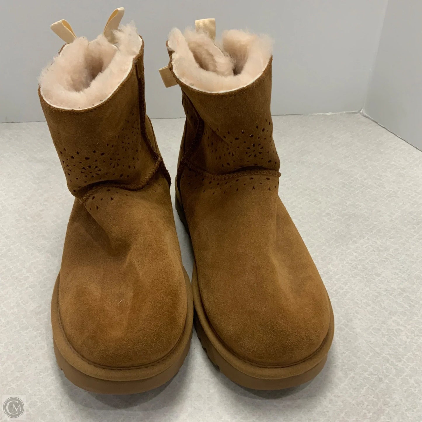 Boots Ankle Flats By Ugg In Brown, Size: 10