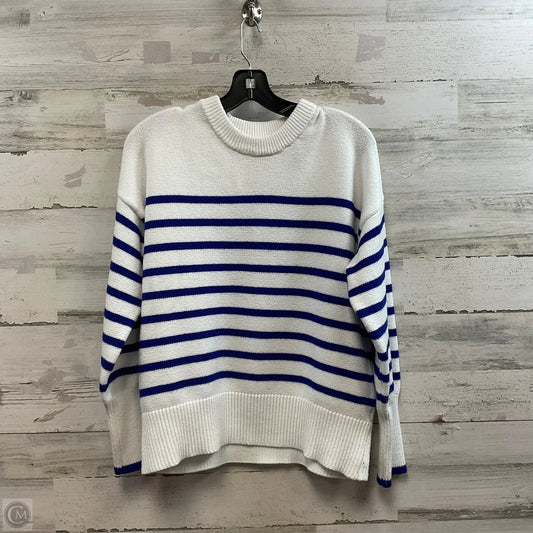 Sweater By Cme In Blue & White, Size: L