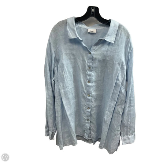 Blouse Long Sleeve By J. Jill In Blue, Size: 2x