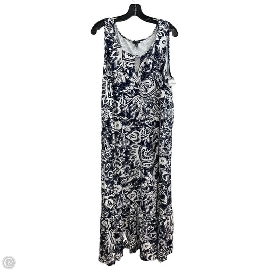 Dress Casual Maxi By Talbots In Blue, Size: 1x