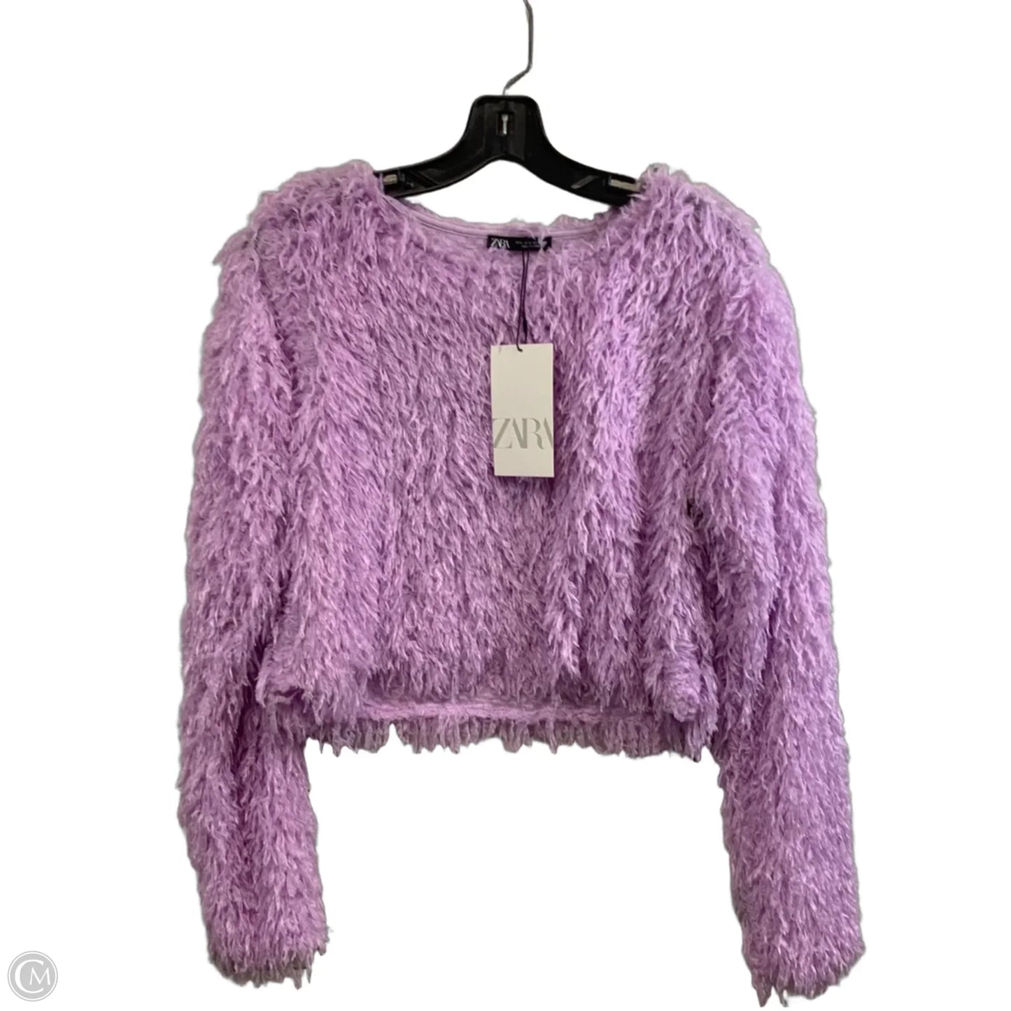 Top Long Sleeve By Zara In Purple, Size: L