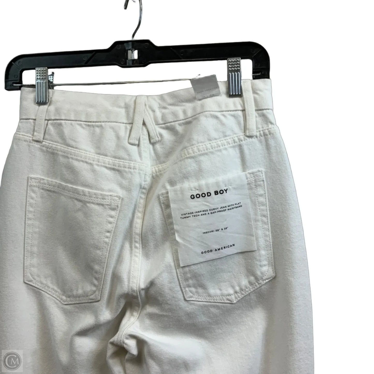 Jeans Straight By Good American In White Denim, Size: 0