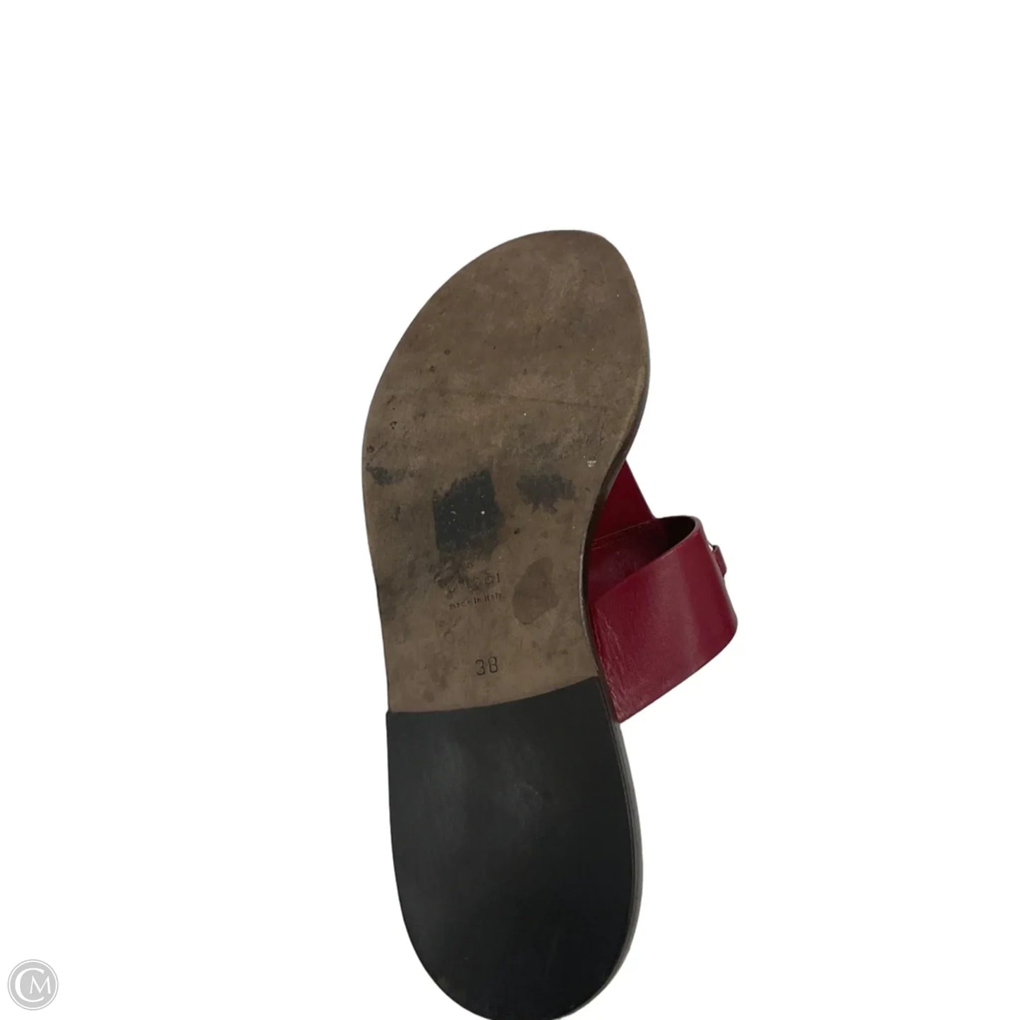 Sandals Luxury Designer By Gucci In Red, Size: 8