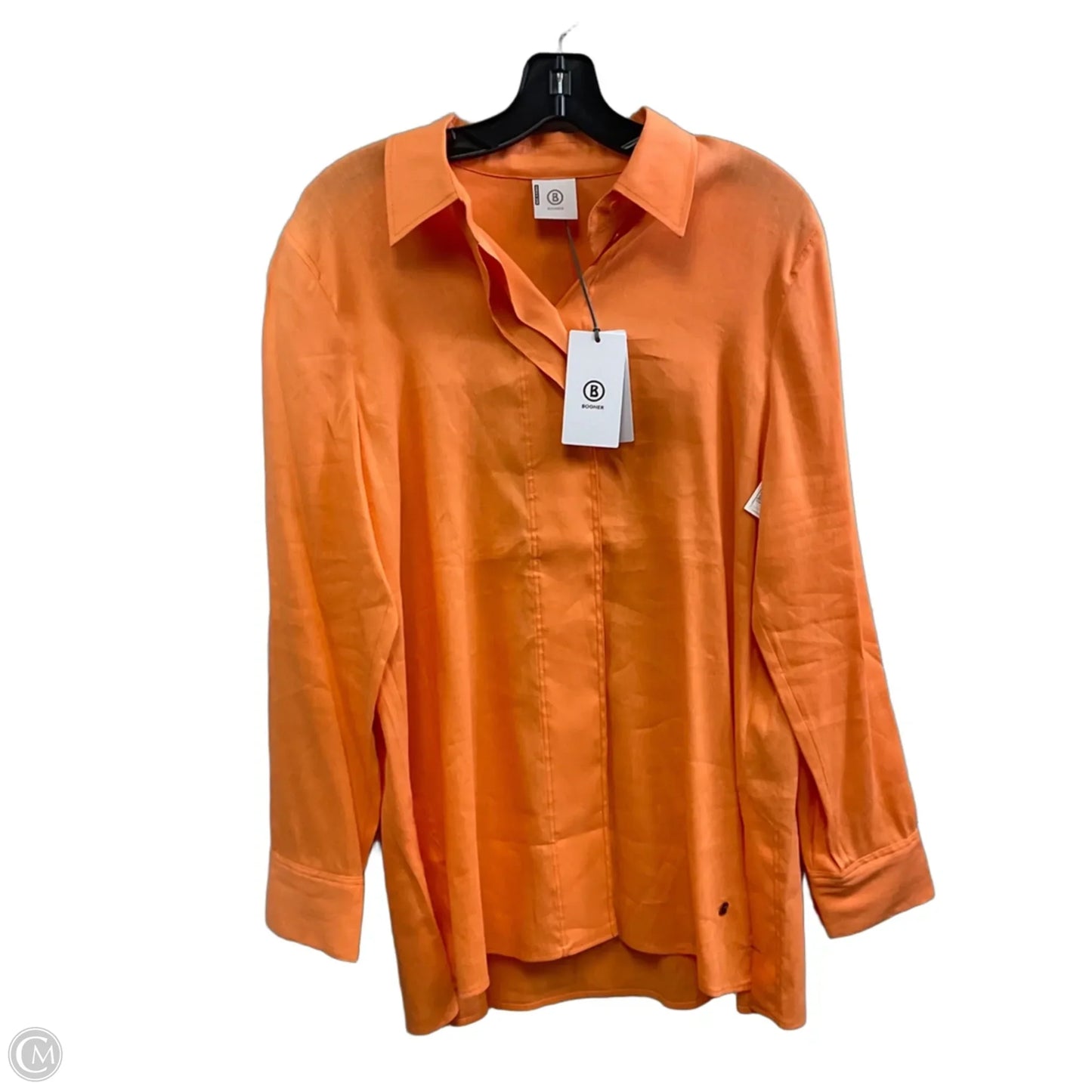 Blouse Long Sleeve By BOGNER In Orange, Size: M