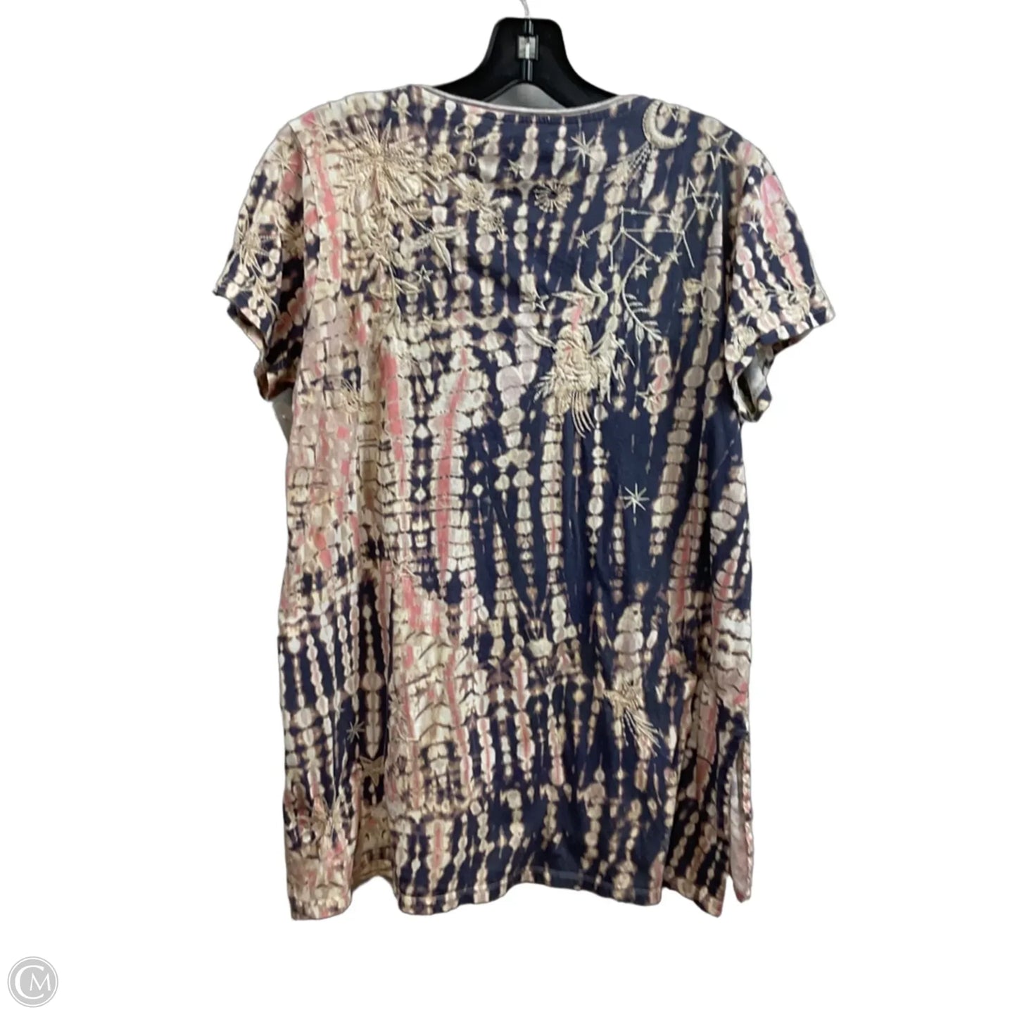 Top Short Sleeve By Johnny Was In Blue & Pink, Size: Xs