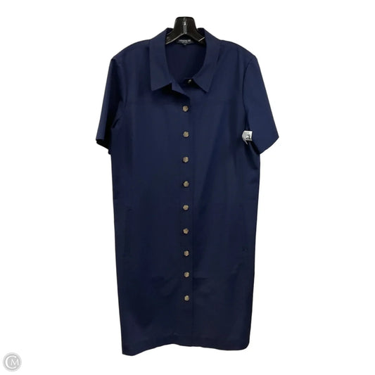 Dress Designer By Lafayette 148 In Navy, Size: L