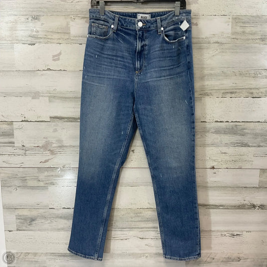 Jeans Straight By Paige In Blue Denim, Size: 12