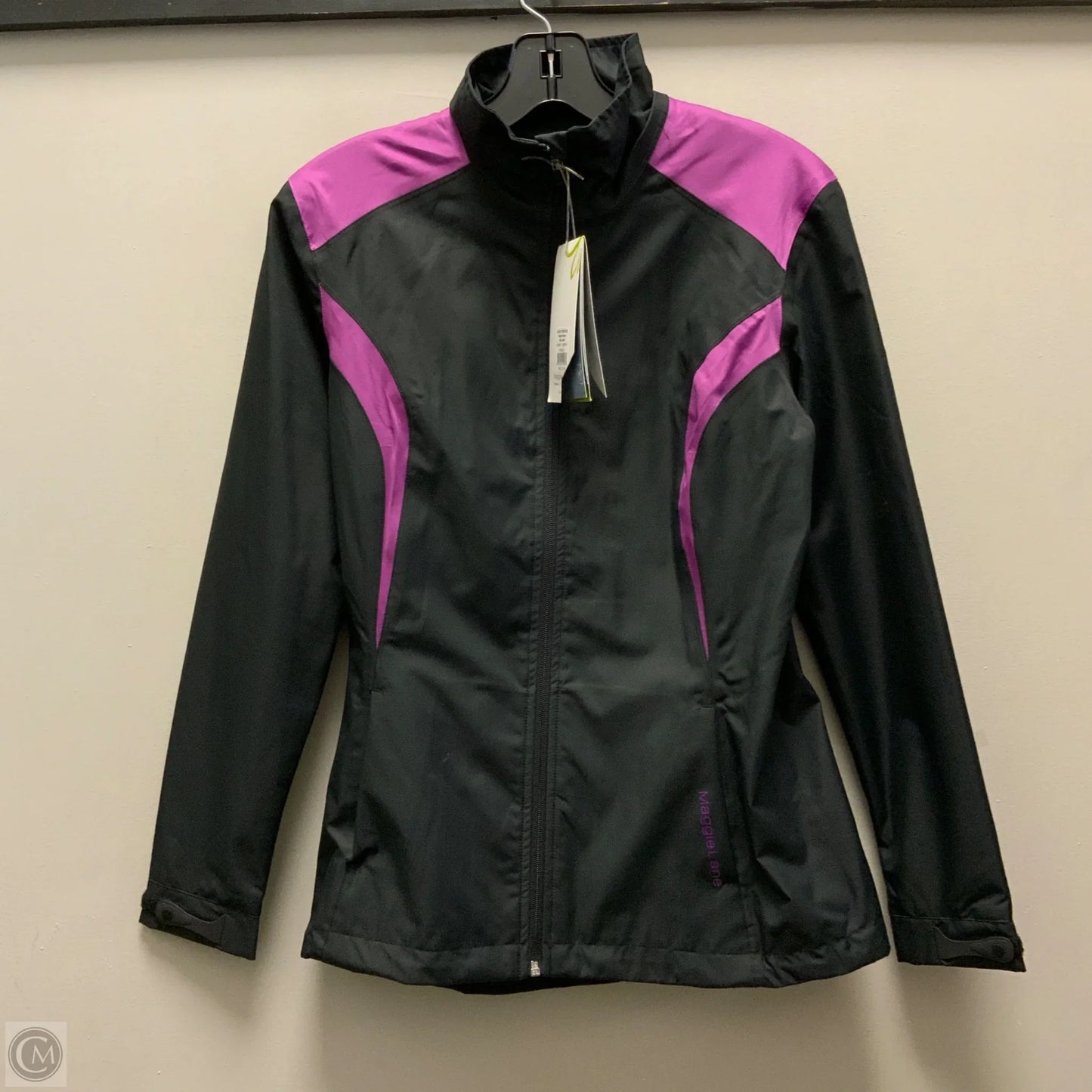 Athletic Jacket By Maggie Lane  In Black, Size: S