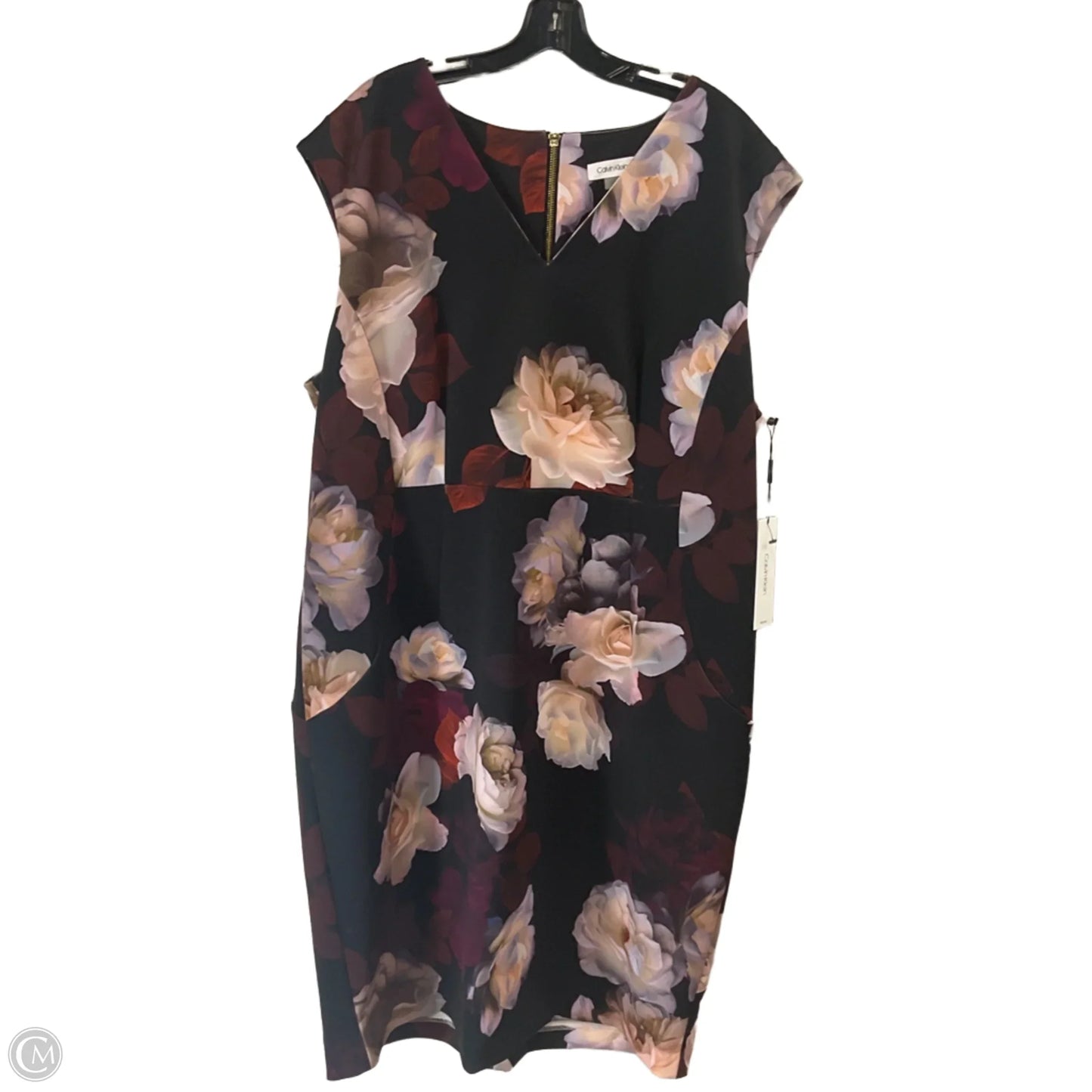 Dress Work By Calvin Klein In Maroon, Size: 3x