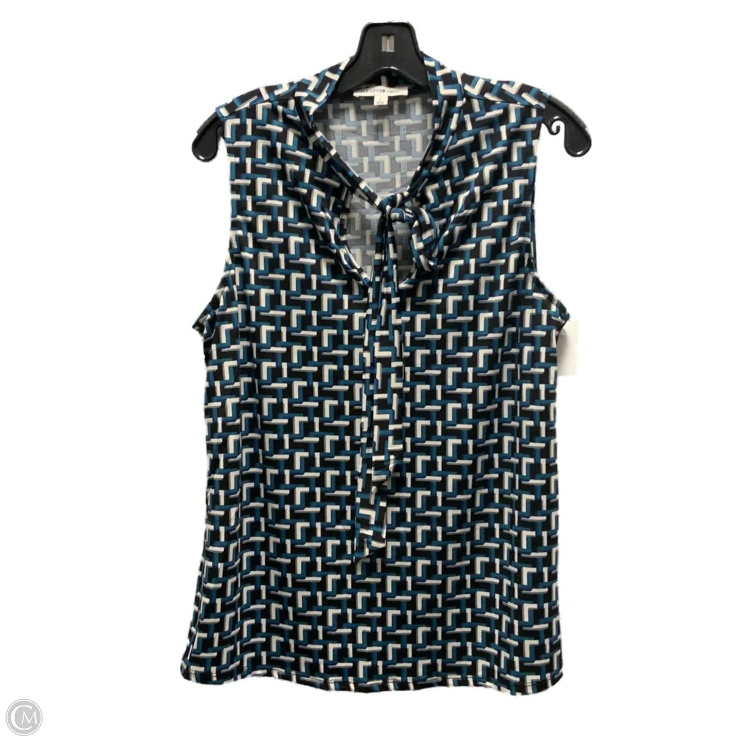 Top Sleeveless By Perseption Concept In Black & Blue, Size: L