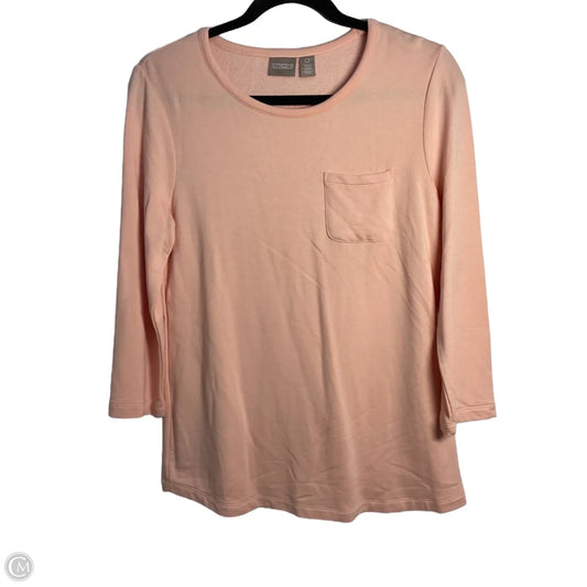 Top Long Sleeve By Chicos In Peach, Size: S