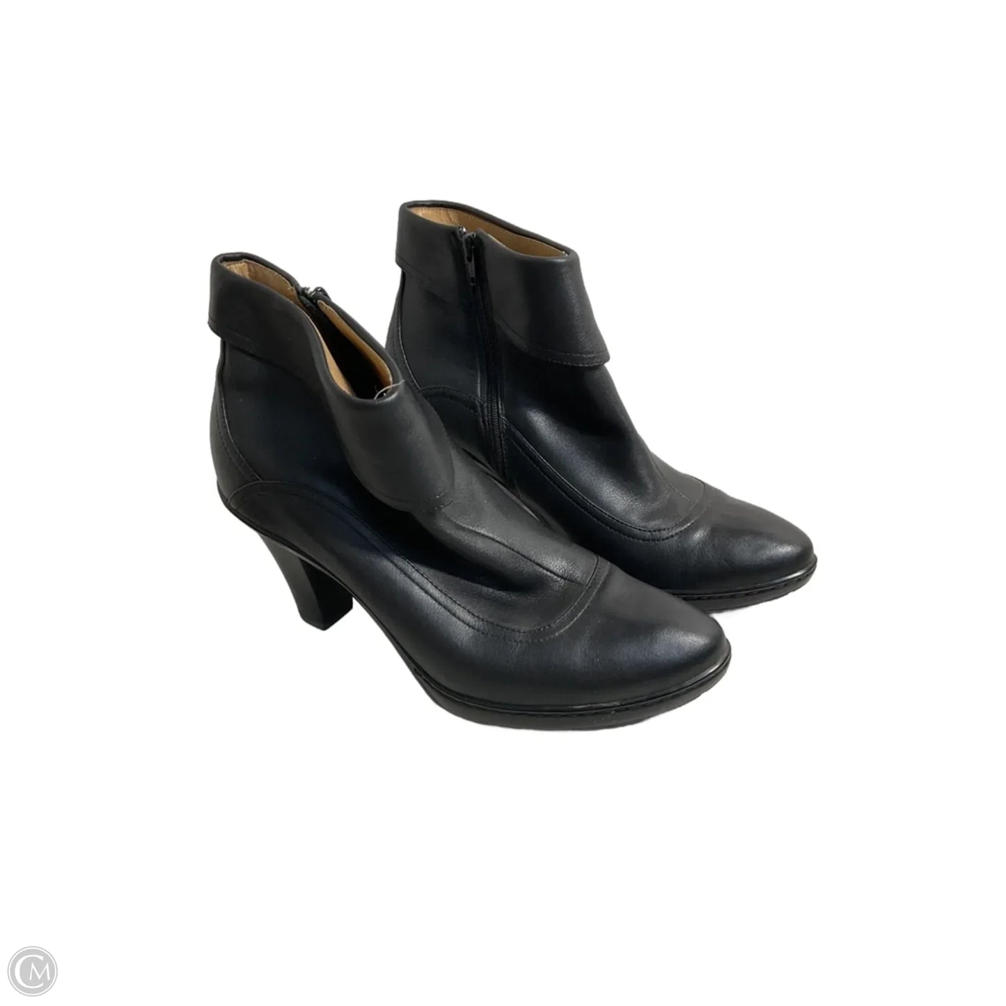 Boots Ankle Heels By Sofft In Black, Size: 9.5