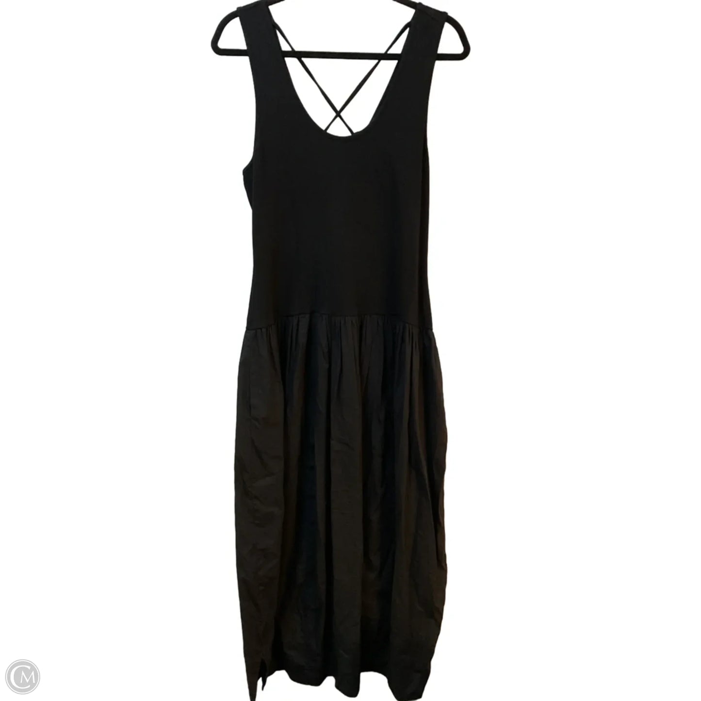 Dress Casual Midi By Anthropologie In Black, Size: M