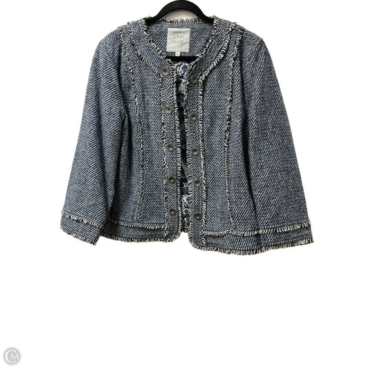 Blazer By John Mark In Blue & White, Size: L