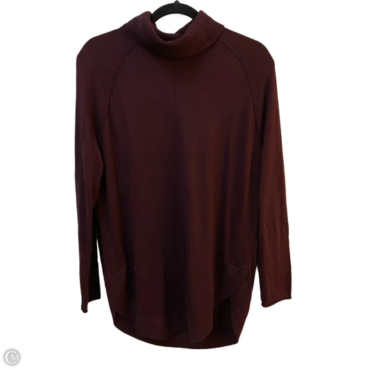 Top Long Sleeve By Caslon In Maroon, Size: Xs