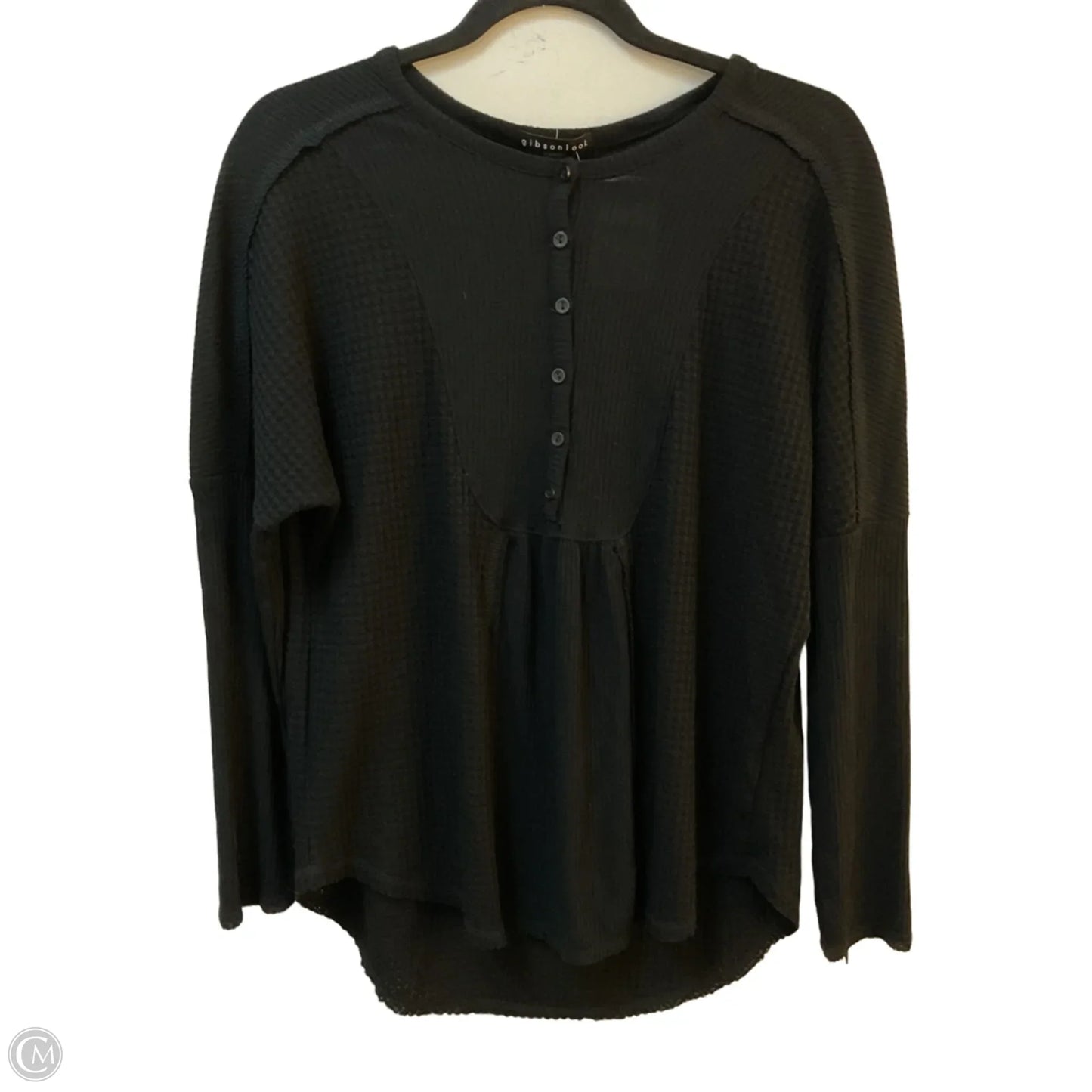 Top Long Sleeve By Gibson In Black, Size: Xs