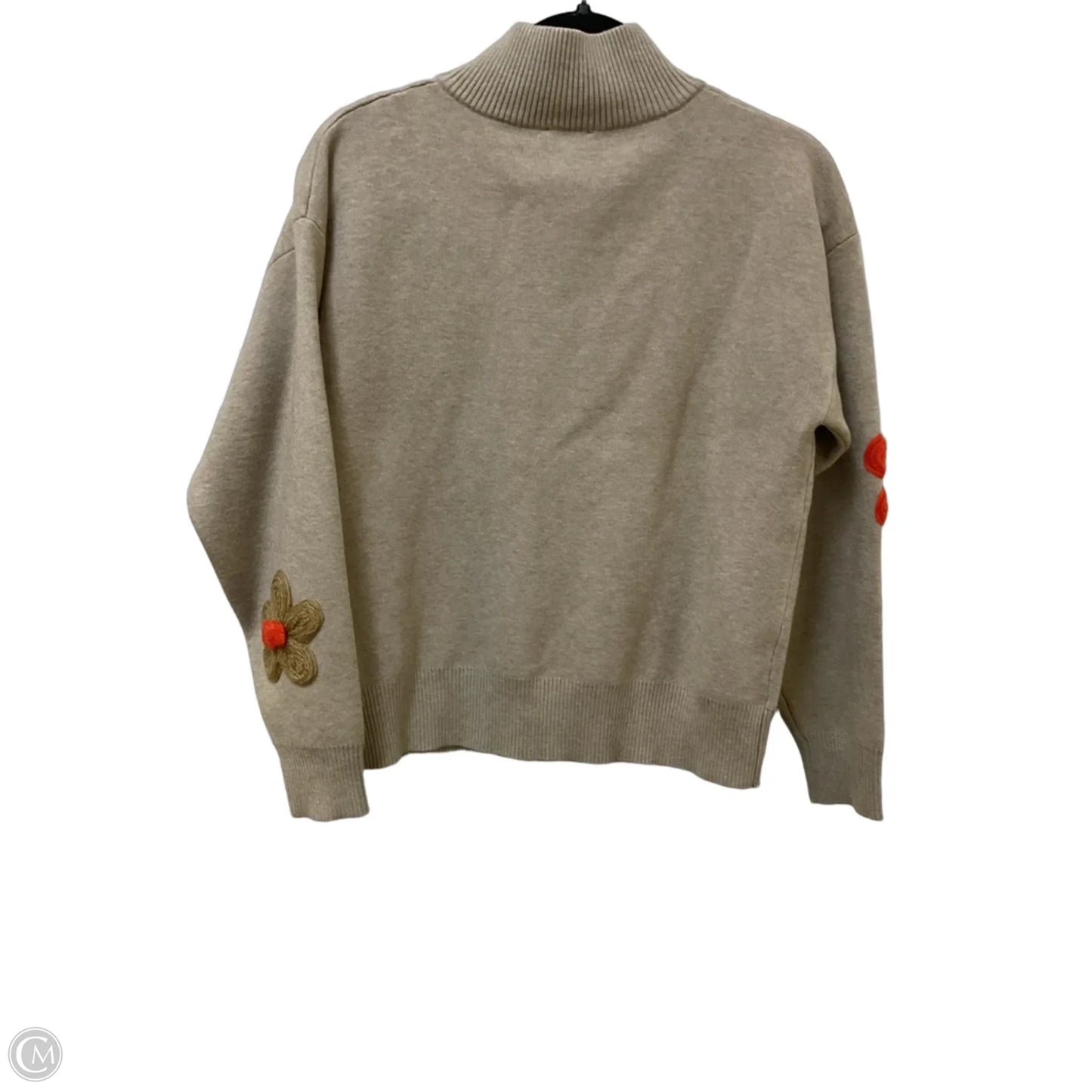 Sweatshirt Collar By Sioni In Brown, Size: M